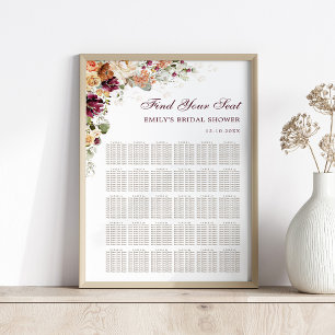 Poster Gráfico de Sentos de Casamento de Estaleiro de Boh