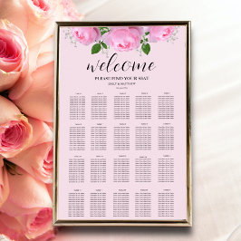 Poster Gráfico de Sentos de Casamento de Rosas Rosa Fragr