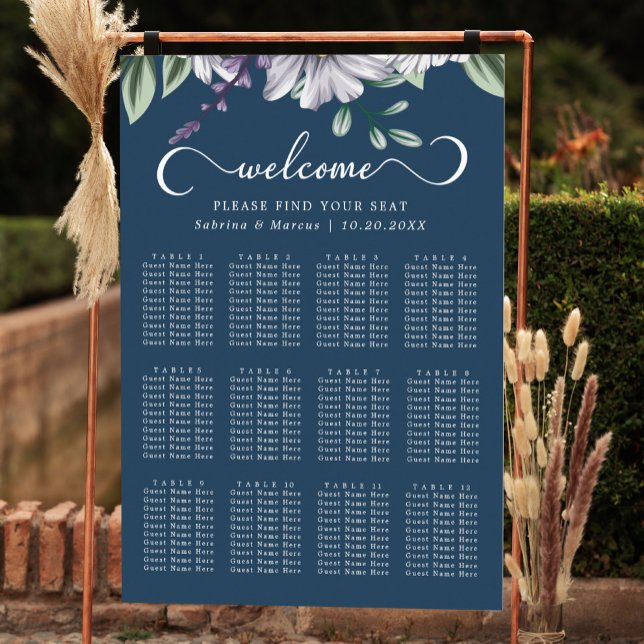 Poster Gráfico de Sentos de Casamento de Script Floral Fl (Criador carregado)