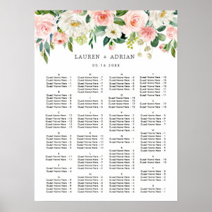 Poster Gráfico de Sentos de Casamento por ORDEM ALFABÉTIC