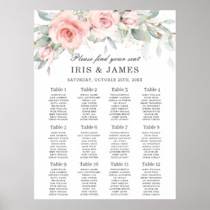 Poster Gráfico de Sentos de Casamentos Vermelhos Florais