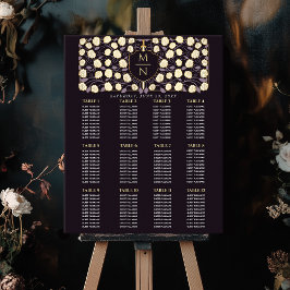 Poster Gráfico de Sentos do Monograma Medieval de Espadas