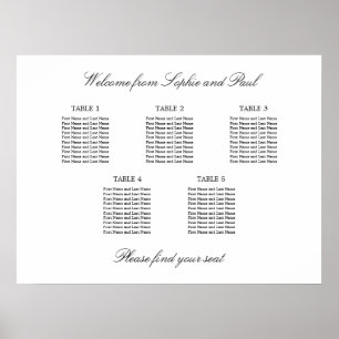 Poster Gráfico de Sentos Minimalista Elegante de Mesa