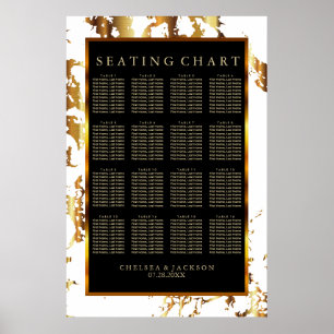 Poster Gráfico de Sentos Preto, Dourado e Branco -16