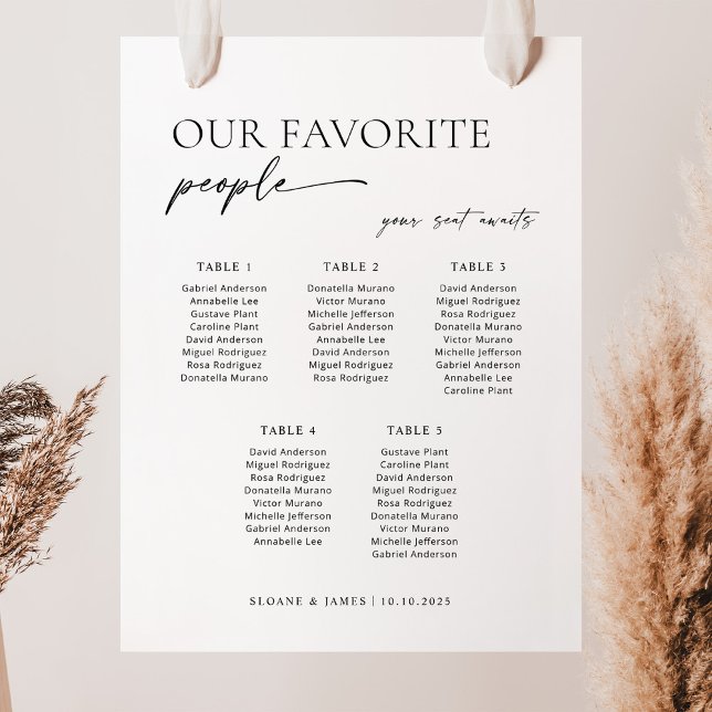 Poster Gráfico de Sessão de Boas-vindas do Modern 5 Mesa (Criador carregado)