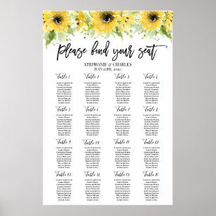 Poster Gráfico de Sessão de Casamento de Girassol