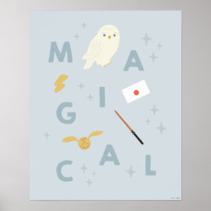 Poster Gráfico de Tipografia "Mágica" de Hedwigh