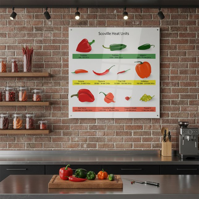 Póster Gráfico de Unidades de Calor Scoville - Guia de Pi (Criador carregado)