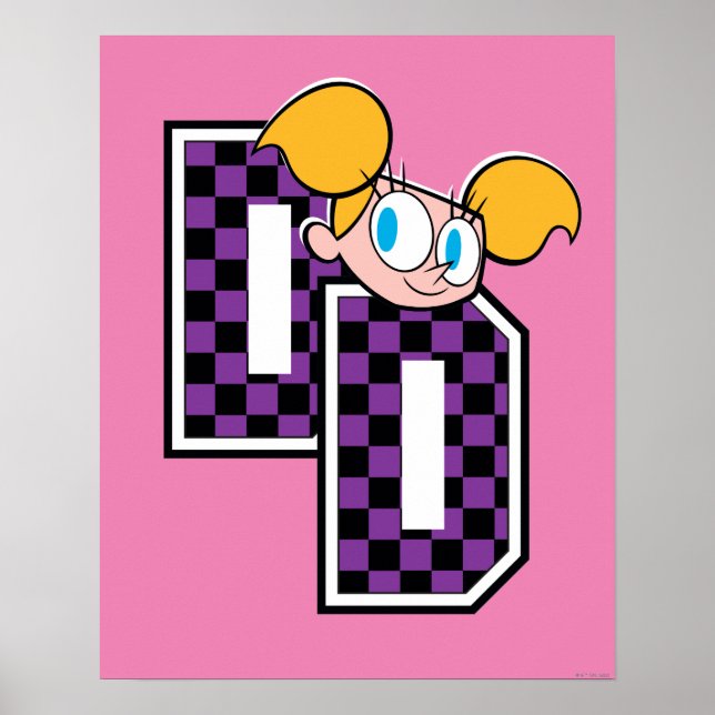 Poster Gráfico Dee Dee - Letras Atléticas (Frente)