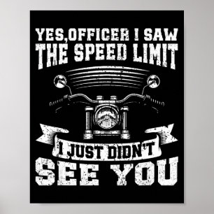 Poster Gráfico Divertido de Amante de Motocicleta para Mu