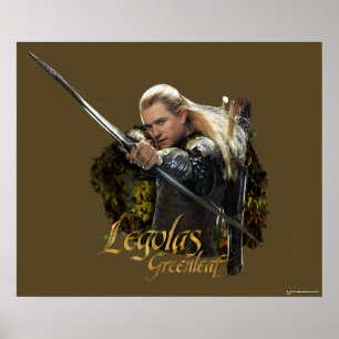 Póster Gráfico do arco do desenho de LEGOLAS GREENLEAF