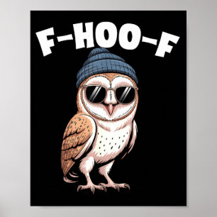 Poster Gráfico do Meme do Pássaro Engraçado F-hoo-f