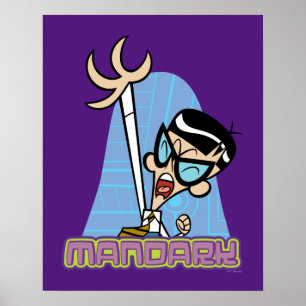 Poster Gráfico do Nome do Caracter Mandark