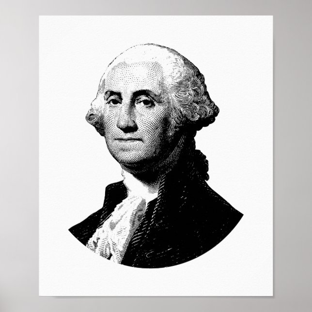 Póster Gráfico do Presidente George Washington (Frente)