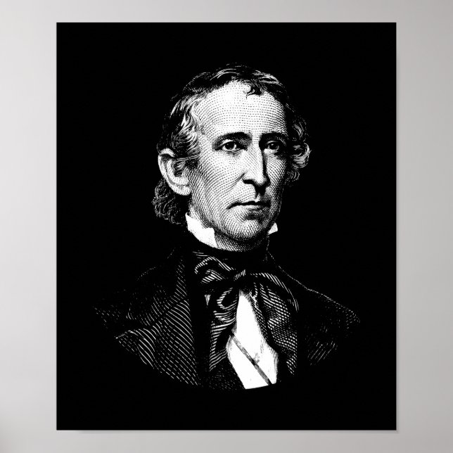 Póster Gráfico do Presidente John Tyler (Frente)