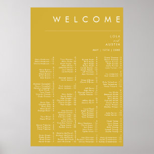 Poster Gráfico Dourado Alfabético Moderno Minimalista
