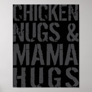 Poster Gráfico engraçado da mamãe frango fofo para amante