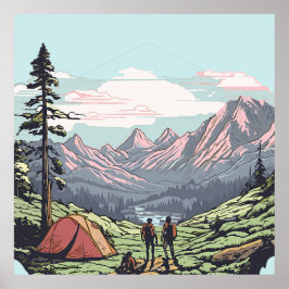 Poster Gráfico externo exclusivo, retrô/vintagem