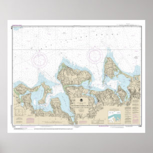 Poster Gráfico náutico 12365 Oyster e Huntington Bays