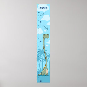 Poster Gráfico Personalizado de Crescimento do Dinossauro
