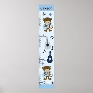 Póster Gráfico Personalizado de Crescimento do Macaco Ro