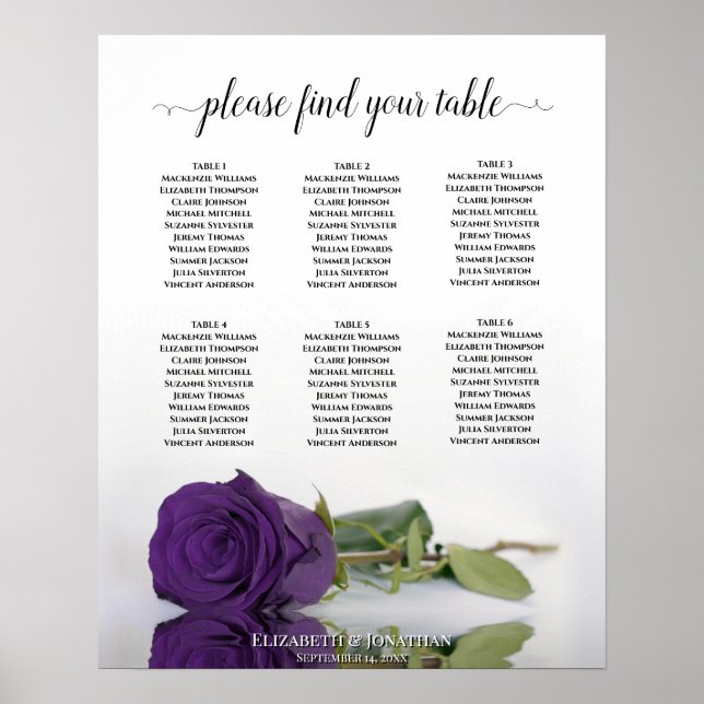 Poster Gráfico Real de Casamento de Casamentos Mesas Rosa (Frente)