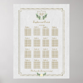 Póster Gráfico real Dourado de Crest Lush