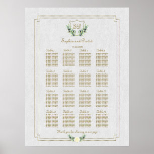 Póster Gráfico real Dourado de Crest Lush