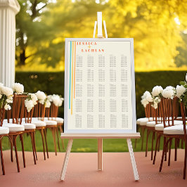 Póster Gráfico Retro Chic com Listras Coloridas