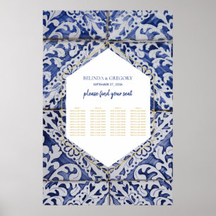 Poster Gráfico Russo de Casamento de Azulejos Portuguese
