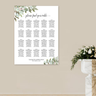 Poster Gráfico Rustic Eucalyptus 20 Casamento de Mesas
