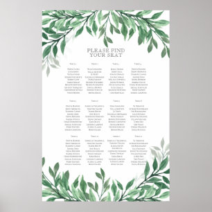 Poster Gráfico Rustic Summer Wedding Seating