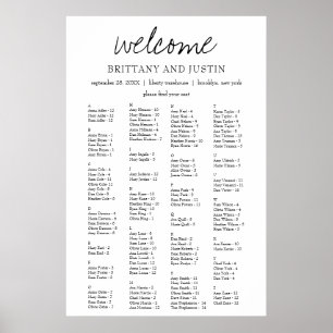 Poster Gráfico Sentado Alfabético Brittany Elegante