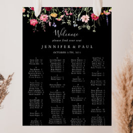 Poster Gráfico Sentado Alfabético de Flor Selvagem Multic