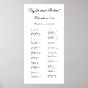 Poster Gráfico Sentado Alfabético Simples Elegante N-Z