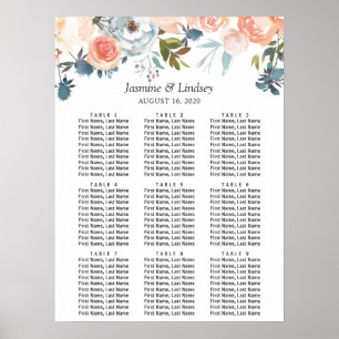 Poster Gráfico Sentado de Casamento de Casamento de Mesas