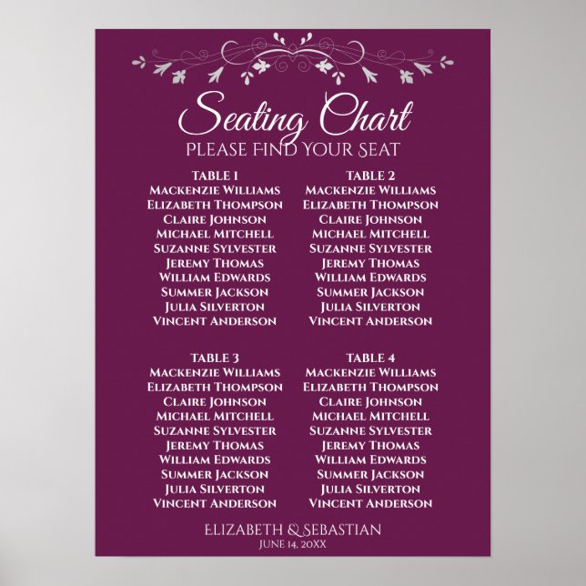 Poster Gráfico Sentado Simples de Casamento de Casamento  (Frente)