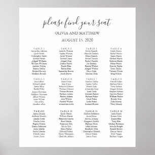 Poster Gráfico simples de assentos formais de casamento 