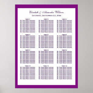 Poster Gráfico Simples De Casamento De Casamento De Púrpu