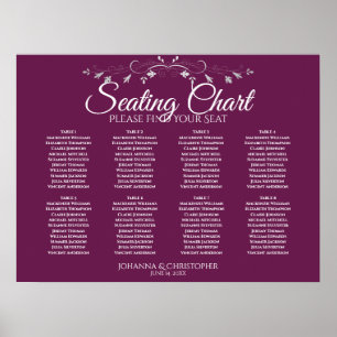 Poster Gráfico Simples de Casamento de Casamento Roxo do