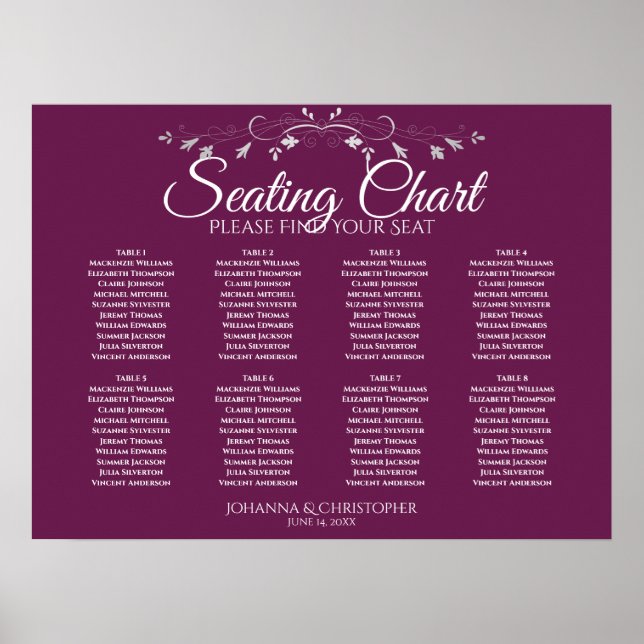 Poster Gráfico Simples de Casamento de Casamento Roxo do  (Frente)