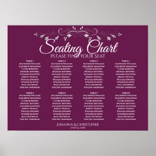 Poster Gráfico Simples de Casamento de Casamento Roxo do