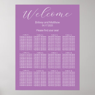 Poster Gráfico Simples de Casamento de Lavanda Minimalist