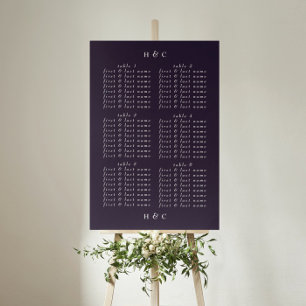 Poster Gráfico simples de casamentos com roxo