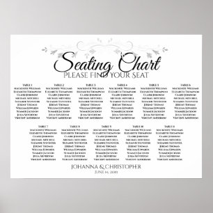 Poster Gráfico Simples Elegante 11 Casamento de Mesas