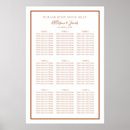 Poster Gráfico Simples Terra Cotta e Casamento Branco