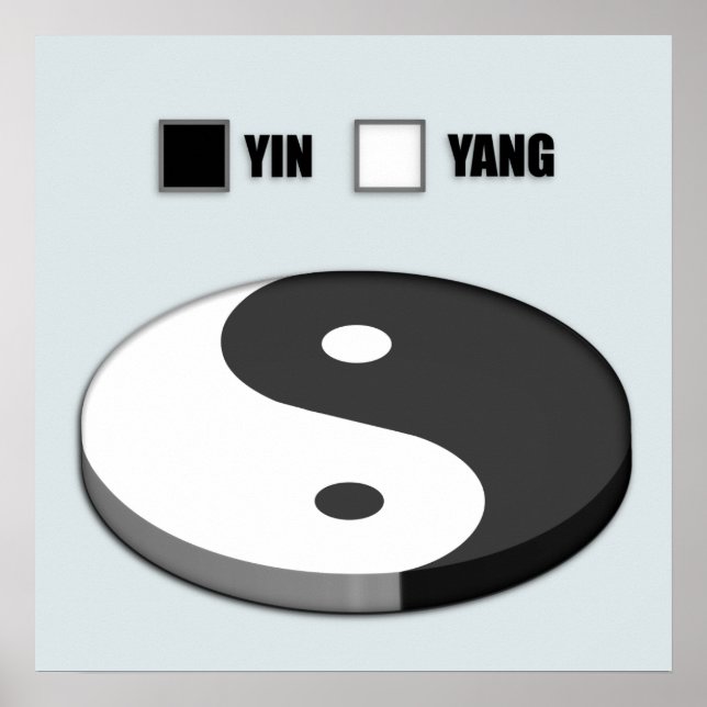 Poster Gráfico Yin Yang Pie (Frente)