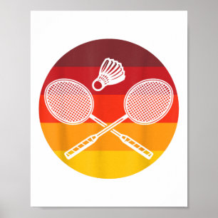 Poster Gráficos de Badminton Jogador de Badminton Peteca