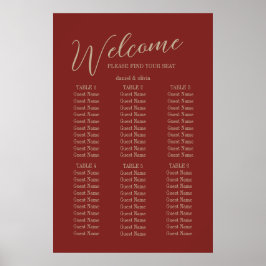 Poster Gráficos de Casamento de Casamento Etnia Motif de 