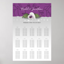 Poster Gráficos de Casamento de Lily de Calla, de cor bra